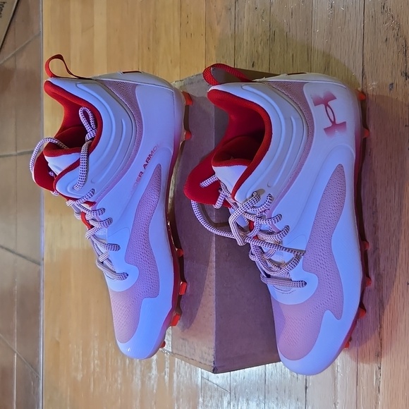 Under Armour Other - Lacrosse Cleats Under Armour Command MC Mid Red & White Men's Size 11